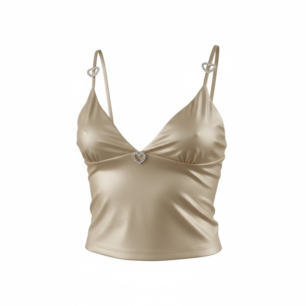 Forever 21 Gold Metallic Crop Tank